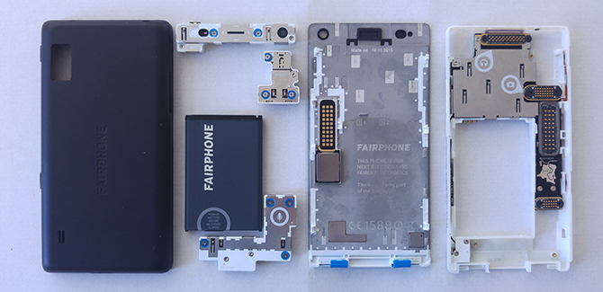 Fairphone 2 in stukken