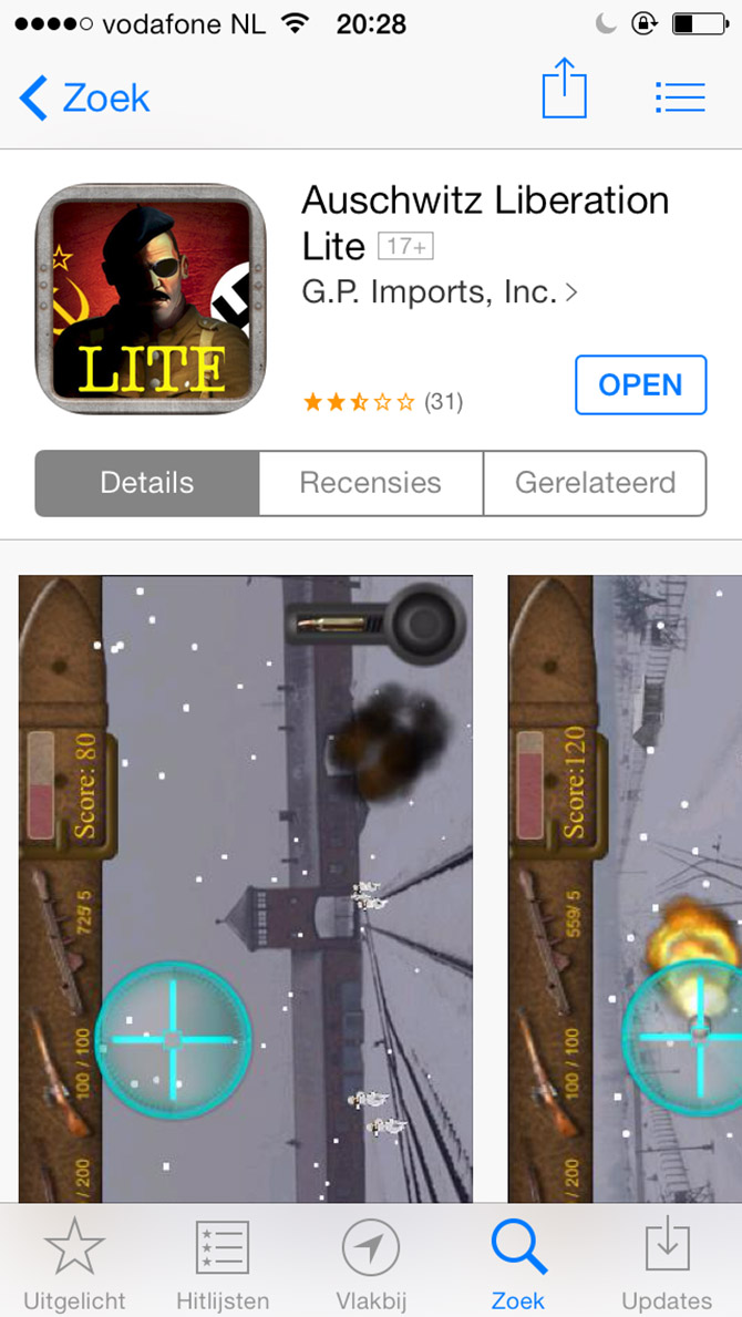 App Auschwitz Liberation Lite appstore