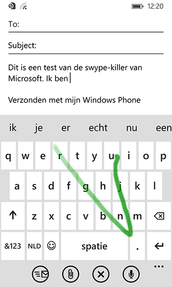 Het toetsenbord van Windows Phone was al uitstekend, nu nog iets uitstekender.