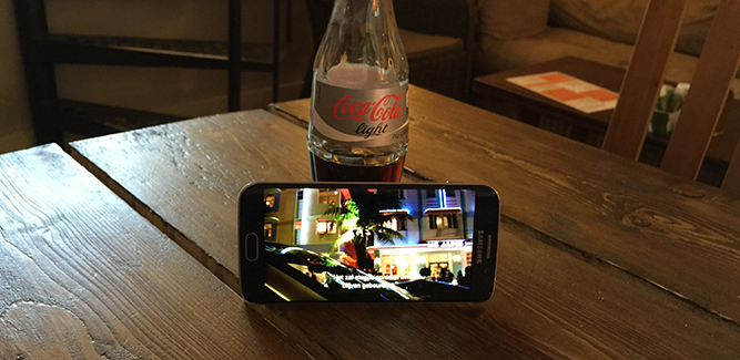 Galaxy S6 Edge cola light.