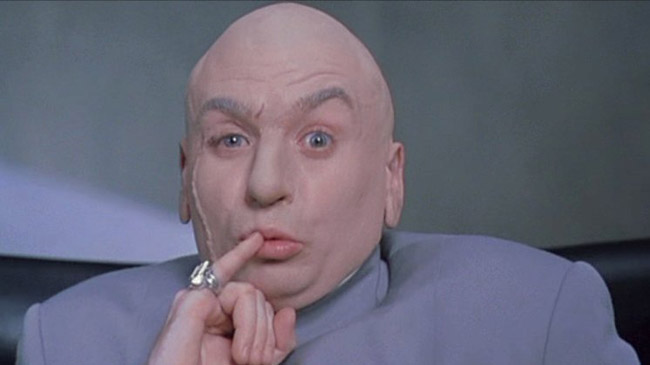 Onbevestigd: Peter Thiel wil de Gawker-redactie voeren aan 'sharks with frickin' laser beams attached to their frickin' heads'.